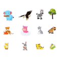 thumbnail image 1 of Fridge Magnets for Kids, 20 Pieces 3D Animal Refrigerator Magnets Set for Toddlers, Educational Learning Toy for Whiteboard, Full Back PVC Magnetic Animals, 1 of 9