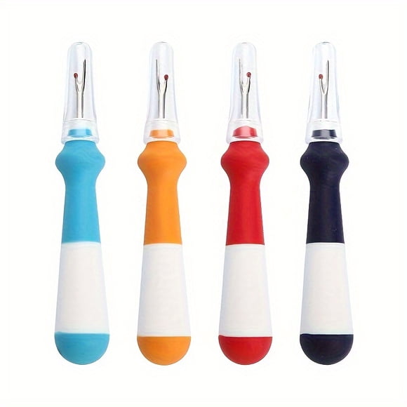 4pcs Ergonomic Grip Seam Rippers, Seam Ripper Set, Red Seam Rippers for Sewing, Thread Remover Tool for Crafting And Removing Embroidery Hems And Seams