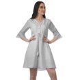 thumbnail image 1 of Moomaya Robe Décontractée en Poly-Crêpe pour Femmes, Imprimée, à Col en V, Mini-Robe à Cordon, 1 of 4