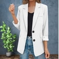 thumbnail image 1 of Liquidation! Cardigan pour Femmes Cardigans pour Femmes Veste Décontractée pour Femmes Poches Manches Longues Bouton avant Col à Revers de Travail Veste à Boutons Wh1 L, 1 of 9