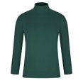 thumbnail image 4 of Pisexur Chandails Hommes Doux et Confortables Chandails d'Automne Hommes Chandail à Manches Longues Col Roulé Tricot Chandail de Base Chaud Uni Chandail Vert Armée,4TG, 4 of 6