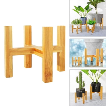 Wooden Flower Pot Holder Stand Four-legged Tray M M
