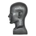thumbnail image 4 of Mannequin pour Homme en PVC Présentoir de Tête Chapeaux Présentoir Chapeau Tête Mannequin Présentoir Perruque Support de Tête Gris, 4 of 9