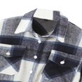 thumbnail image 3 of Womens Plaid Button Down Blouses Coat Thicken Jackets Cardigans Oversize Shirts S, 3 of 6