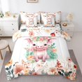 thumbnail image 1 of YST, Cochon Mignon, Literie Florale de Printemps, 7 Pcs, Animal Kawaii, Simple, Coloré, Floral, Chic, Lit en Sac, Simple, 1 of 4