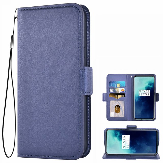 Étui de Téléphone Mobile pour oneplus 7t Pro, Étui à Rabat, Bleu