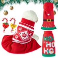 thumbnail image 2 of Pet Vest Fashionable Two-legged Comfortable Waist Buckle Print Letter Pattern Holiday Accessory Polyester Christmas Festival Pet Skirt for Teddy, 2 of 10