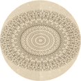 thumbnail image 1 of Ahgly Company Machine Washable Indoor Round Transitional Moccasin Beige Area Rugs, 5' Round, 1 of 7
