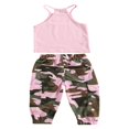 thumbnail image 3 of Petites Filles Hauts Sans Manches à Rayures Shorts Larges avec Nœud 1-6 Ans, 3 of 6