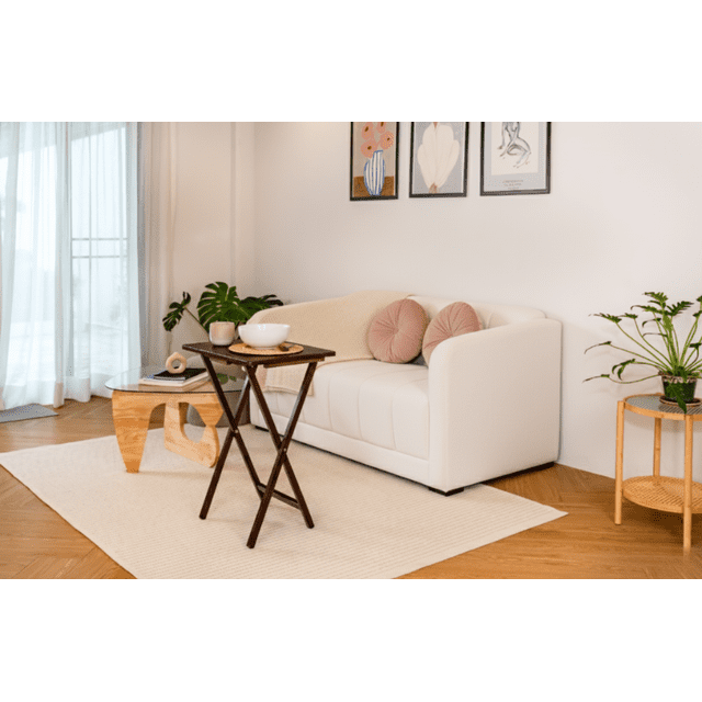 Mainstays Indoor Folding Table Walnut