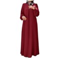thumbnail image 2 of Gspmoly Robes pour Femmes, Robe Décontractée Ample à Col Montant avec Poches, Couleur Unie, Style Mode, Robes de Mariage pour Femmes Offres du Jour, 2 of 6
