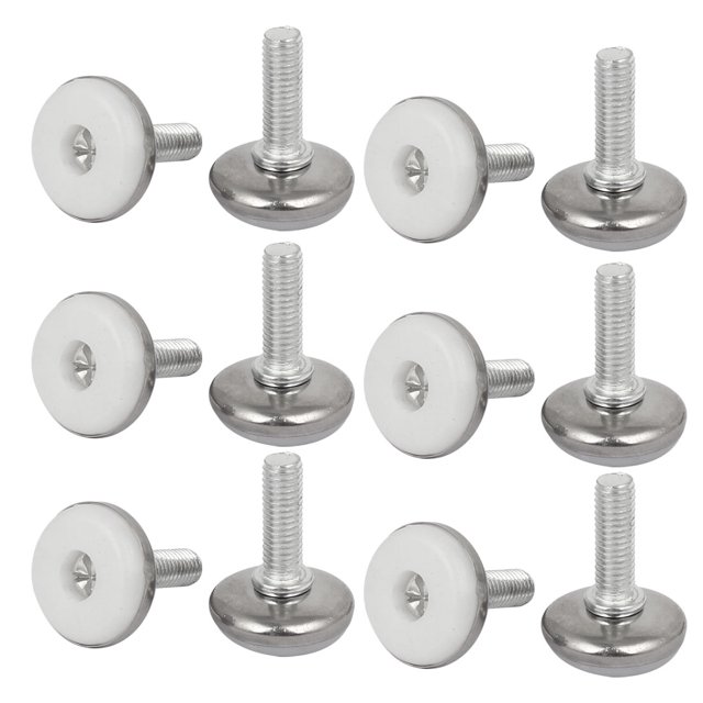 Unique Bargains Pied de Nivellement Réglable Base en Plastique Filetage M8x25mm 12 Pcs