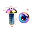 thumbnail image 3 of 6PCS TC4 Ti Alloy Disc Screws CNC T25 Disc Brake Torx Bolts 5x10mm, 3 of 8