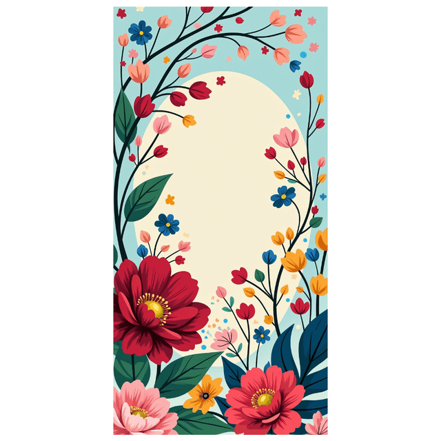 Floral Themed Colorful Backdrop Banner with Butterflies and Berries Spring Party Decorations Background Photo Booth Props Garden Gatherings Outdoor Celebrations