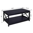 thumbnail image 5 of Pemberly Row Table Basse Moderne avec Tablette, Fini Bois Noir, 5 of 5