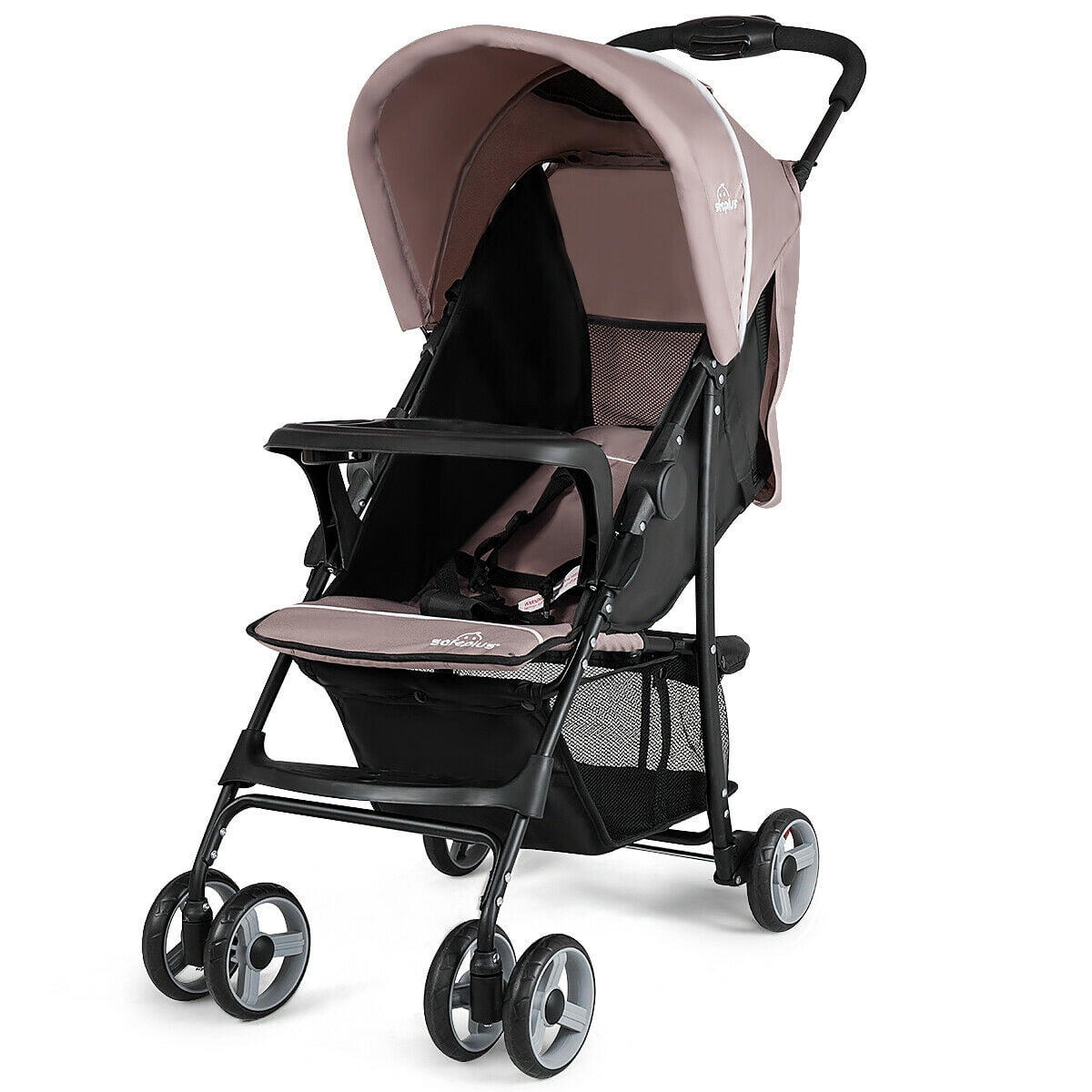 Costway Foldable Lightweight Baby Stroller Travel Pushchair 0-36 Months Age Group 13 lbs Coffee