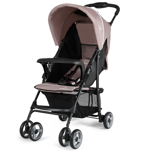 Costway Foldable Lightweight Baby Stroller Travel Pushchair 0-36 Months Age Group 13 lbs Coffee