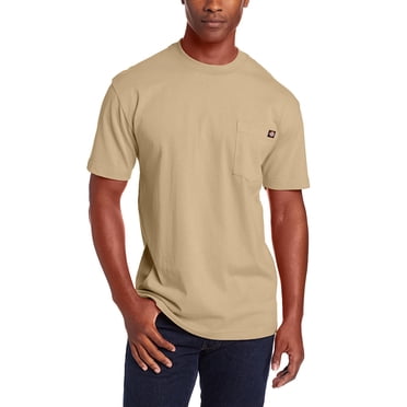 Dickies Mens Short Sleeve Heavyweight Crew Neck, 2X, Desert Sand