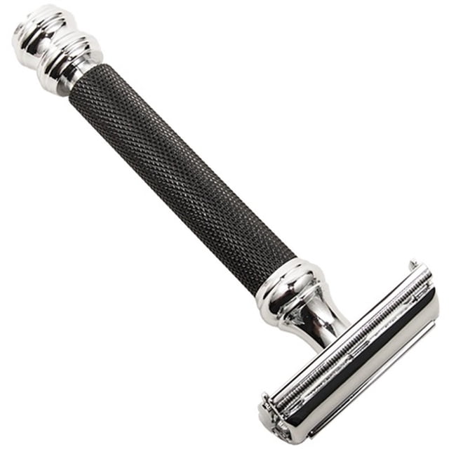 Parker 76R Butterfly Open Double Edge Safety Razor - Super Heavyweight - 5 DE Blades included.