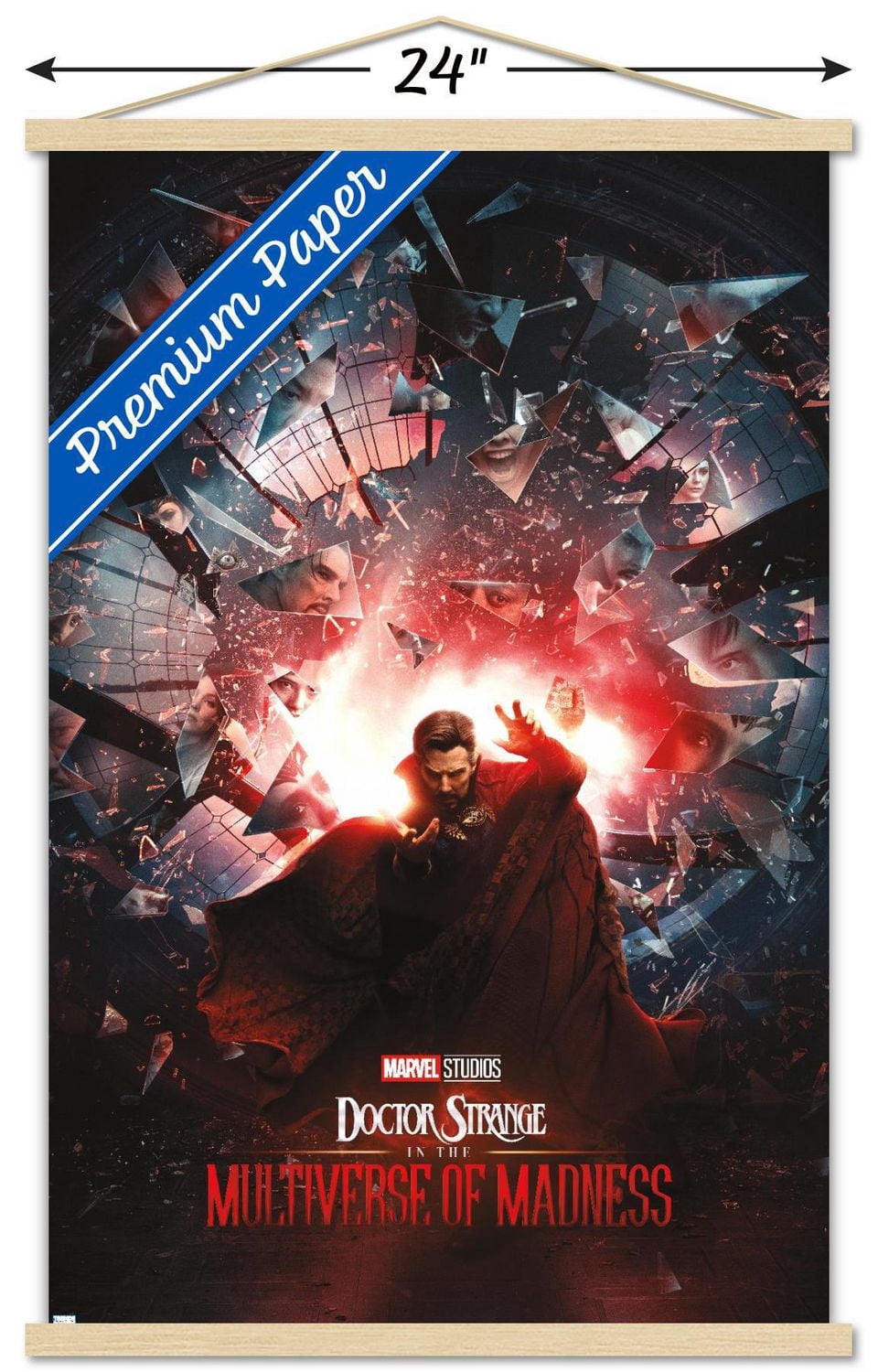 Marvel Doctor Strange the Multiverse of Madness - Official One Sheet Wall Poster, 22.375" x 34" Framed