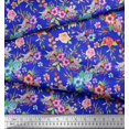 thumbnail image 2 of Soimoi Poly Georgette Fabric Leaves, & Rose Floral Fabric Prints by Yard 52 Inch Wide, 2 of 3