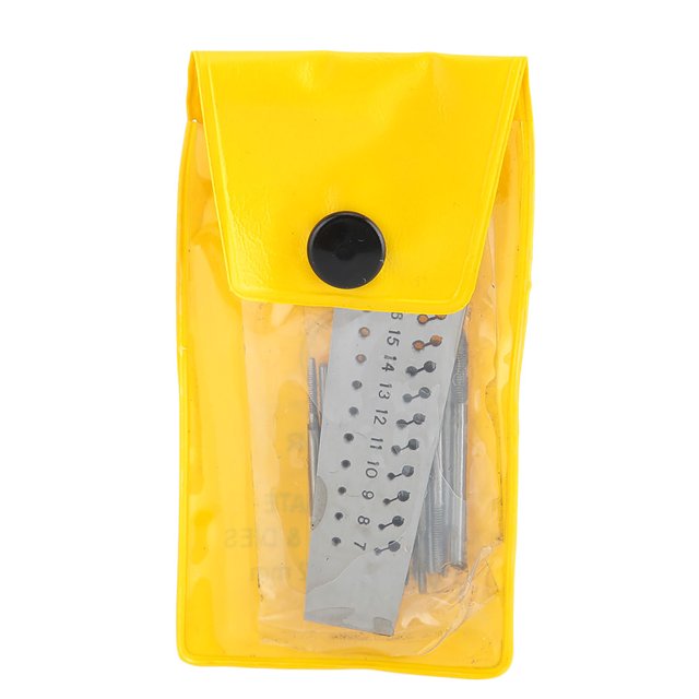 FLAMEEN 28 Trous Outil de Taraudage à Vis, Acier 28 Trous Taraudage Outil de Découpe Filetage Kit de Taraudage Montre Outil de Réparation