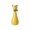 Yellow, variant on LFKERWMG My Items Ceramic Cat for Memorial Jar with Bow Tie Decorative Keepsake for Feline in Multiple Colors