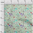 thumbnail image 2 of oneOone Cotton Poplin Turquoise Blue Fabric Tool Fabric For Sewing Printed Craft Fabric By The Yard 42 Inch Wide, 2 of 4