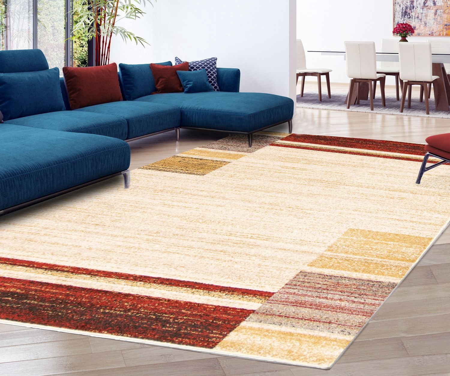 ECARPET Area Rug for Living Room, Bedroom, Soft & Plush Ayla Collection