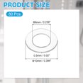 thumbnail image 2 of Uxcell 80 Pcs M6 Laveuse Plat Transparent 6mm ID 10mm OD 0.5mm Épais, 2 of 6