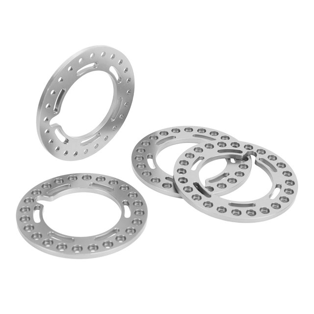 4pcs Aluminum Alloy Rim Lock Rings For Axial SCX10 90046 1/10 RC Car, Firmly Mount Tires, Reusable, Increased Wheel Stability