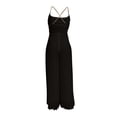 thumbnail image 3 of AherBiu Formal Jumpsuits for Women Chiffon Wide Leg Business Party Cocktail Rompers Sleeveless Overalls, 3 of 6