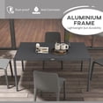 thumbnail image 4 of Outsunny Table à Manger d'Extérieur avec Cadre en Aluminium, Table de Jardin, Gris Foncé, 4 of 10