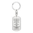 thumbnail image 1 of Ten Commandments Spanish Diez Mandamientos Bible Keychain Stainless Steel or 18k Gold Dog Tag, 1 of 8