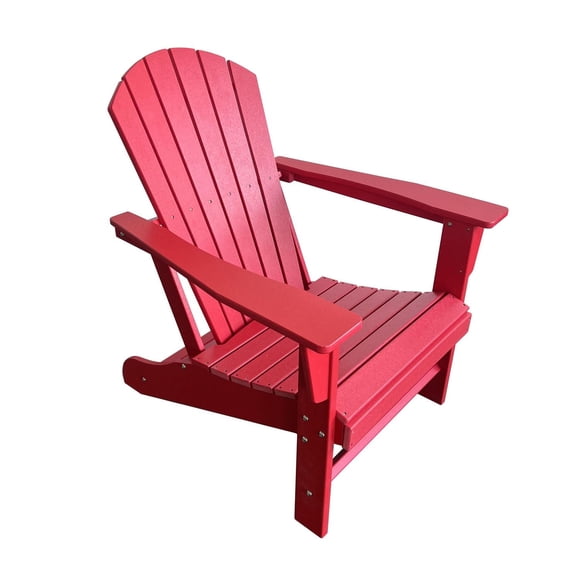 Chaise Adirondack traditionnelle en résine rouge érable