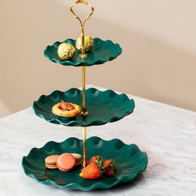 EGNMCR Multi-layer Candy Plate Wedding Ktv Living Room Creative Fruit Plate Dry Fruit Plate Refreshment Plate Three-layer Fruit Plate,