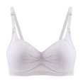 thumbnail image 1 of MIASHUI Bras for Women Comfortable and Transparent Shoulder Strap Cordless Backless Spongeless, 1 of 4