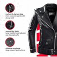 thumbnail image 3 of Veste de Moto en Cuir pour Femmes (Brando), 3 of 5