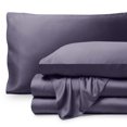 thumbnail image 1 of Bare Home Bamboo Sheet Set - Made from Rayon Fibers - Deep Pockets - 4 Piece - King, Dusty Purple, 1 of 7