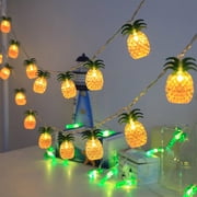 ZZkhGO Pineapple String Lights Battery, Outdoor Waterproof Decorative Lighting, Yellow Party Lights for Patio Garden Balcony