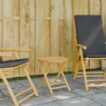 thumbnail image 1 of vidaXL Folding Garden Table Ø45x45 cm Bamboo, 1 of 5