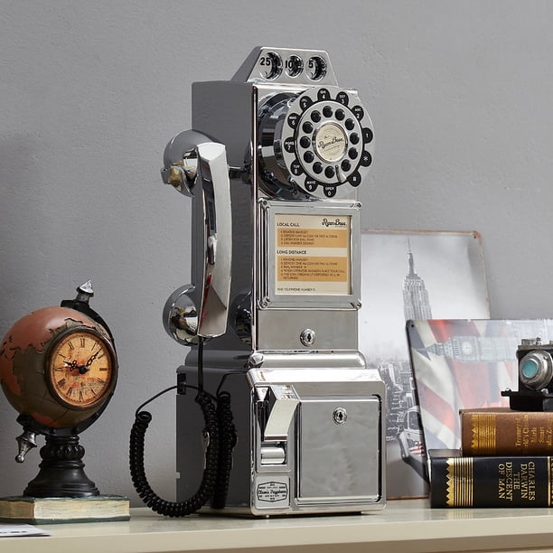 【1950年代】USAヴィンテージ 電話 Pay Phone 使用可能 Ryan Bros. American Retro 1950's Payphone with Coin Bank Wall