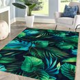 thumbnail image 2 of JML Area Rug 4'x6' Morden Non-Slip Indoor Carpet Green Leaves Print Foldable Rugs for Living Room Bedroom Office Home Decor, 2 of 5