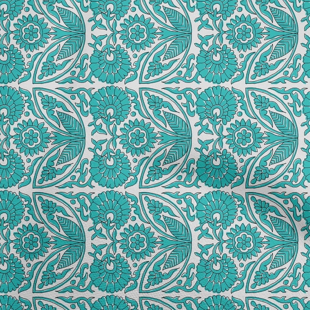oneOone Velvet Turquoise Blue Fabric Block Sewing Craft Projects Fabric Prints By Yard 58 Inch Wide