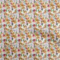 thumbnail image 1 of oneOone Velvet Brown Fabric Abstract Floral Sewing Material Print Fabric By The Yard 58 Inch Wide, 1 of 5