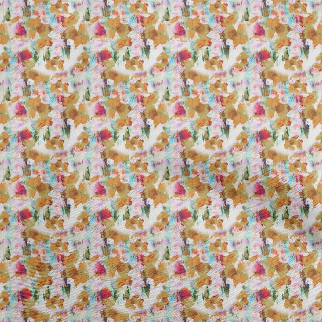 oneOone Velvet Brown Fabric Abstract Floral Sewing Material Print Fabric By The Yard 58 Inch Wide