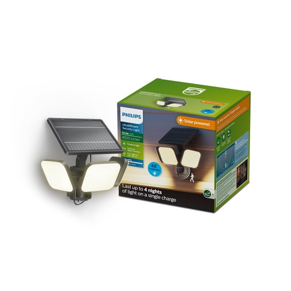 Philips LED UltraEfficient Solar Zyren Security Light, Bright White (3000K)