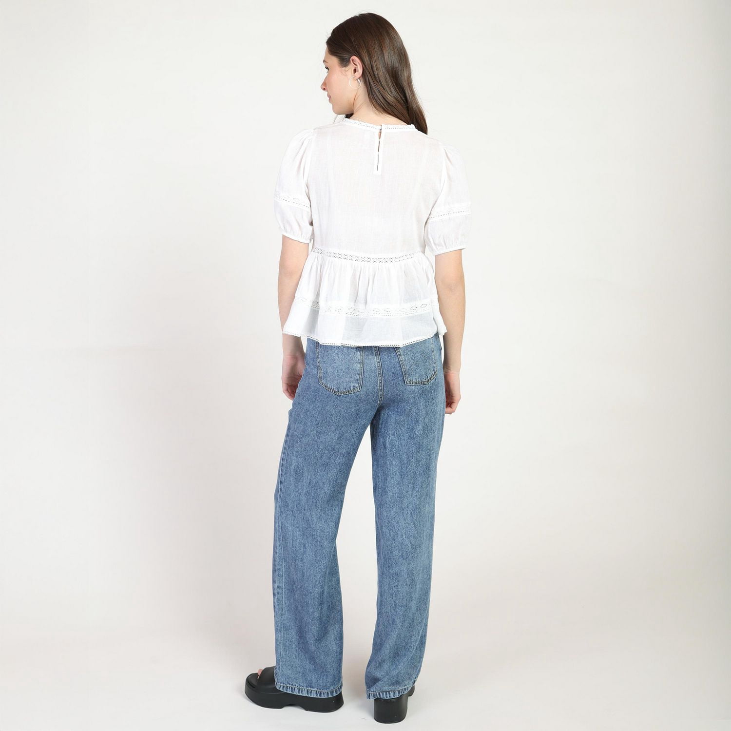 Bloom Girl, Short Sleeve A line Blouse, Sizes XS-XL