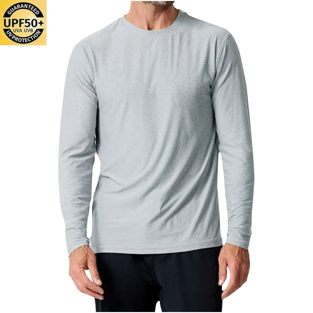 Pitauce Men's UPF 50+ Swim Shirt Rash Guard Long Sleeve Quick Dry Lightweight SPF Sun UV Protection Shirts for Hiking Fishing Running