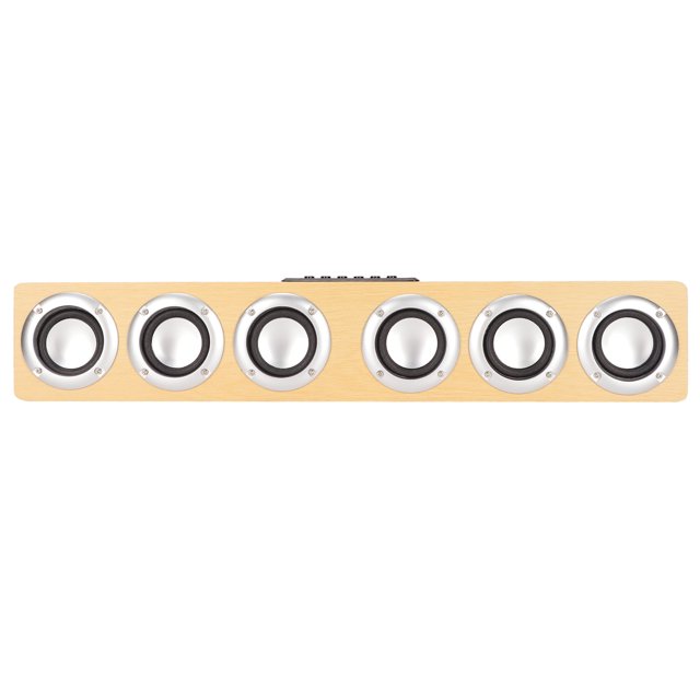 Soundbar, HiFi Sound Portable Soundbar Long Standby Time Multifunctional MDF For Outdoor Yellow